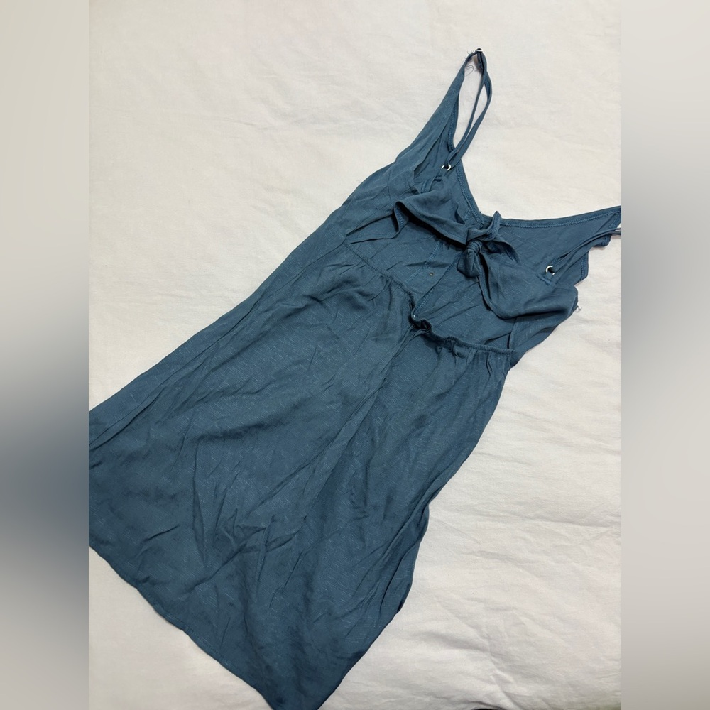 Blue Button-Down Dress - Picture 2 of 3